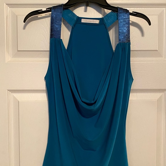 Turquoise With Sequence straps women’s top - Picture 6 of 10